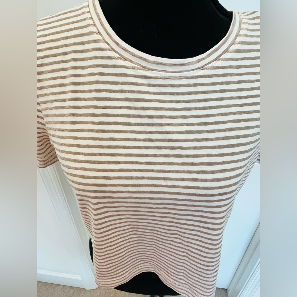 L’Agence Donna Stripe Cropped Tee - Picture 4 of 13